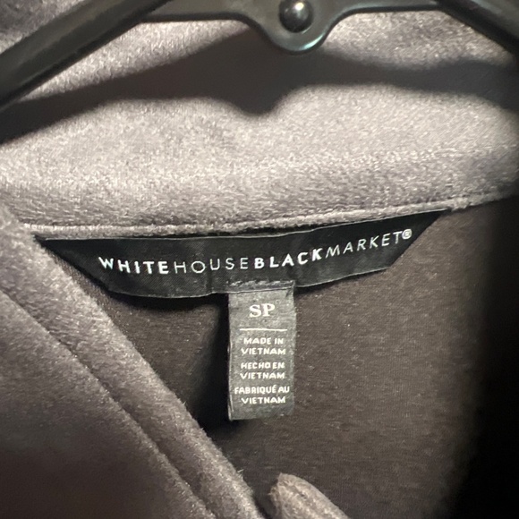 White House Black Market Gray Suede Jacket - Picture 2 of 6